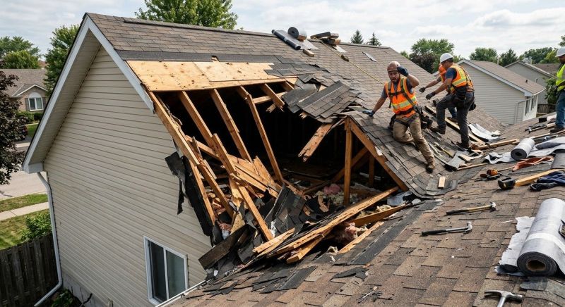 A Frame Roof Repair in Prince George County, VA