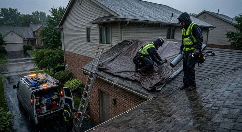 A Frame Roof Repair in Prince George County, VA