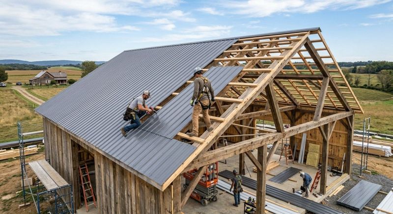Barn Roof Installation in Prince George County, VA