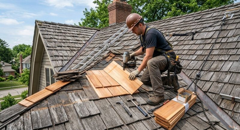 Cedar Shake Roof Repair in Dinwiddie County, VA
