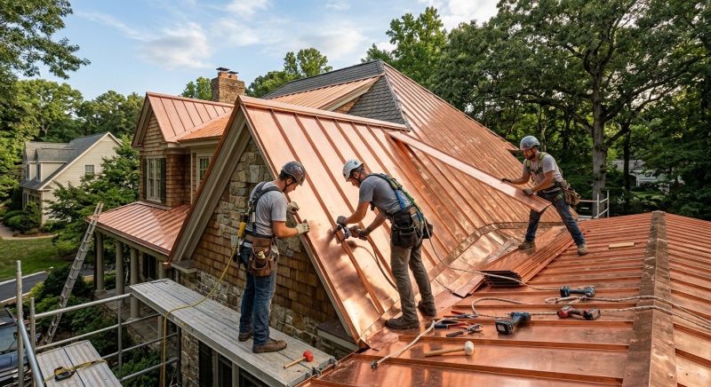 Copper Roof Installation in Prince George County, VA