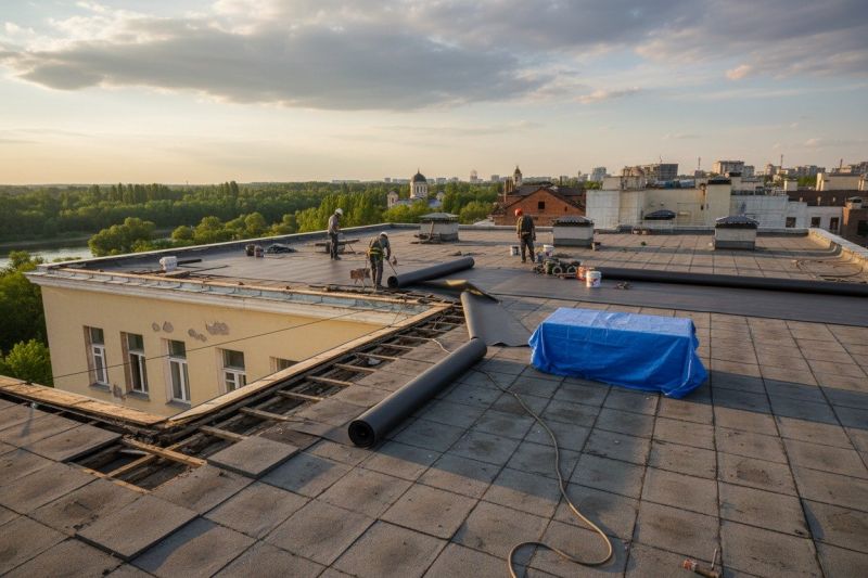 Flat Roof Replacement in Charles City County, VA