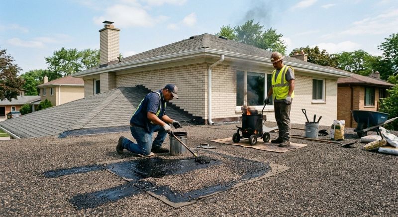 Flat Roof Tar Repair in Prince George County, VA