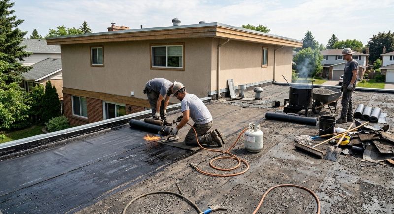 Flat Roof Tar Repair in Prince George County, VA