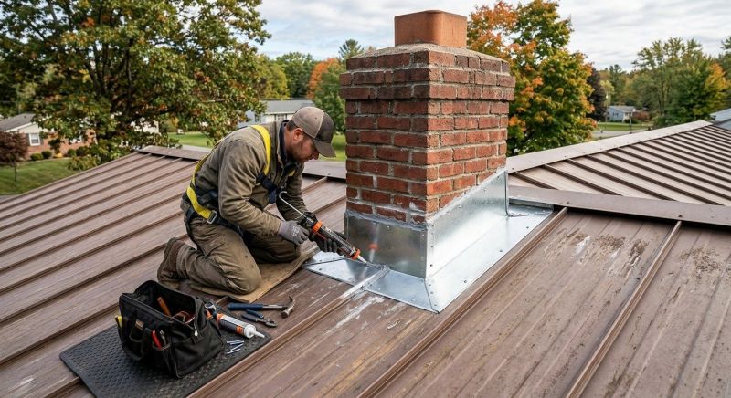 Metal Roof Flashing Repair in Prince George County, VA