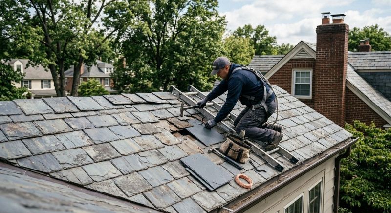 Slate Shingles Repair in Charles City, VA