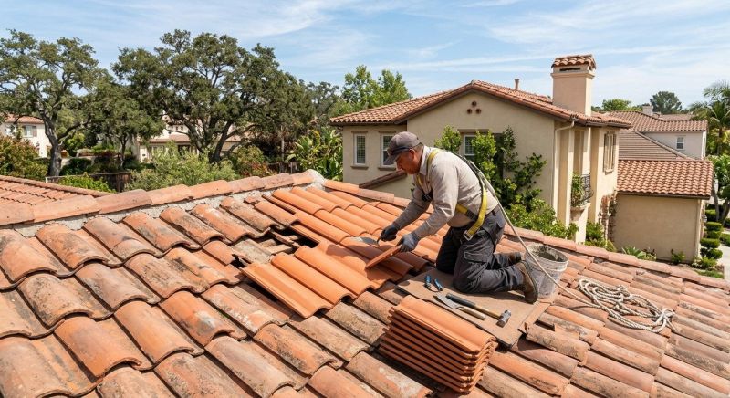 Spanish Tile Roof Repair in Prince George County, VA