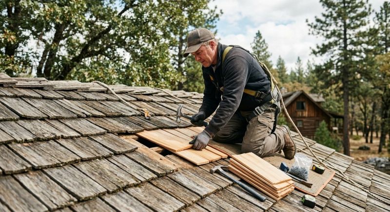 Wood Shake Roof Repair in Dinwiddie County, VA